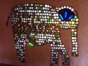 Amazing elephant made from old bottles - so cooool !